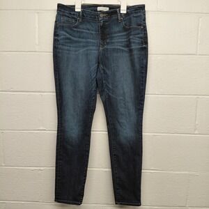 Ann Taylor Loft Jeans The Curvy Skinny Ankle Womens Sz 12 Medium Blue Wash 34x29